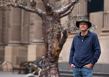 Artist shows cost to environment through Money Tree sculpture