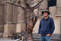Artist shows cost to environment through Money Tree sculpture
